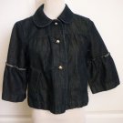 ANN TAYLOR WOMEN'S Blue DENIM Cropped 3/4 Sleeve DENIM JACKET SIZE XS ADORABLE!