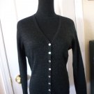 WORTHINGTON WOMEN'S SHIMMERING BLACK CARDIGAN & TURTLENECK 2 PIECE SET SIZE S