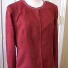 CASUAL CORNER WOMEN'S RED BRICK FAUX SUEDE MICROFIBER BLAZER JACKET SIZE 14