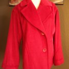 J. JILL WOMEN'S RED WOOL BLENDS SLOUCHY COAT JACKET SIZE XS