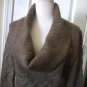 ROMEO & JULIET COUTURE WOMEN'S SOLID BROWN COWL NECK TUNIC SWEATER SIZE M