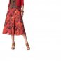 COLDWATER CREEK Orange Brown Print Below Knee Full Skirt Size 18 XL PETITE NEW