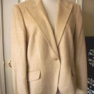 NEW ANNE KLEIN PETITES WOMEN'S CAMEL TAN WOOL ANGORA CAREER BLAZER Jacket SZ 14P