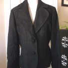ANN TAYLOR WOMENS BLACK TEXTURED FITTED WOOL Blazer Jacket Coat SZ 12 EXCELLENT!