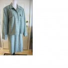 Maggie Mcnaughton Women's Blue Aqua Career Skirt Suit Jacket SIZE 20W SKIRT 18W