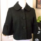 FRENCHI WOMAN BLACK WOOL BLEND SWING Blazer Jacket Size XS 0