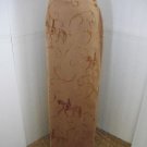 TALBOTS WOMENS EQUESTRIAN HORSE PRINT Tan Camel FAUX SUEDE Long Wrap Skirt Sz 12
