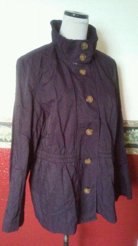 COLDWATER CREEK WOMEN'S WEAVE ANORAK JACKET DARK PURPLE LINED Jacket SIZE L
