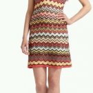 BCBG MaxAzria Womens Chevron  Cap Sleeve Knit Tunic Sweater Dress Size 0 XXS NEW
