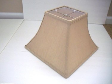 LAMP SHADE FABRIC BEIGE LAMP SHADES 5x10x13.5 EXCELLENT