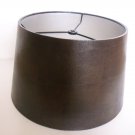 LAMP SHADE MODERN BROWN FAUX LEATHER