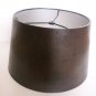 LAMP SHADE MODERN BROWN FAUX LEATHER