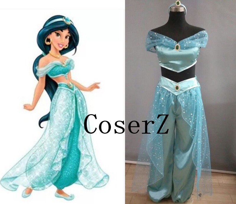 Princess Jasmine Dress Cosplay Costume Custom Made Any Size