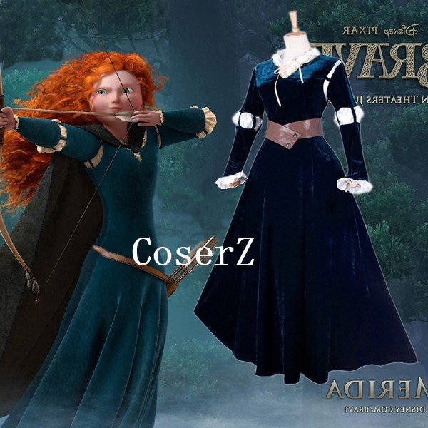 Brave film Princess Merida Costume Cosplay for Women Party Halloween Costumes