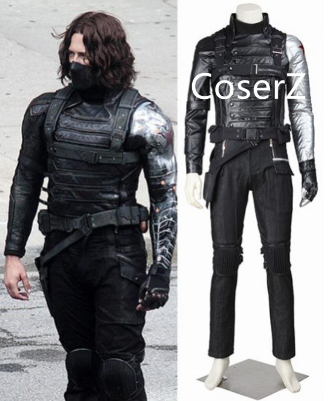 Captain America The Winter Soldier Cosplay Costume For Men Full Set