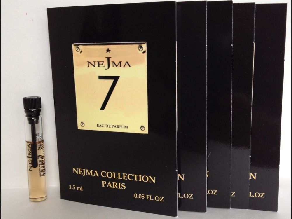 5pc NEJMA 7 Eau De Parfum mini Vials @ .25fl.oz total
