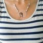Handmade necklace with shrink plastic pendant and beads