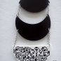 Necklace with three shrink plastic pendants/ shrink plastic jewelry