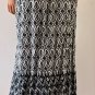 Lucky Brand, Black / White Boho Maxi Dress, Size S, Long Sleeveless Dress