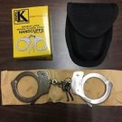Mil- Spec Nickle Plated Steel Double Locking Police & Security Handcuffs & Case