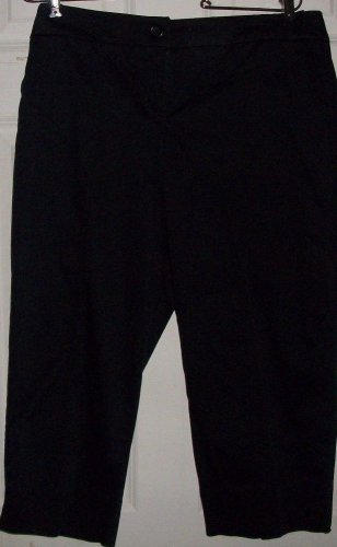$29 GEORGE stretch black capri shorts cotton spx size 10