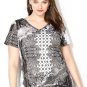 NWT womens $40 bandana embellished AVENUE knit tee blouse 4X 3X plus top shirt