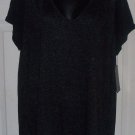 NEW Pure Energy V tee blouse plus size X cotton gray black sleeve shirt top