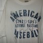 NEW mens L nation pastime Short Sleeve BASEBALL tee shirt preshrunk cotton top