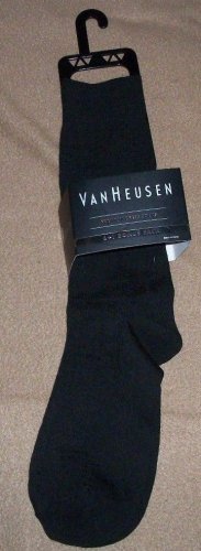 NEW black knit Van Heusen premium dress socks size 10-13