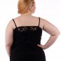 New womens YUMMY Plus LACE back tank blouse ruffle 1X 2X 3X plus top shirt
