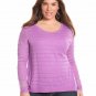 NEW womens $49 illusion sweater blouse LANE BRYANT 3X 4X mesh stripe top shirt
