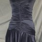 Womens $55 dress gray silver glitter sheer tie draped size M strapless top