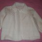 knit girls pearl sweater by Katelyn's Kids knit cuff collar aprox size 4-5