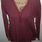 Tops Blouses Plus CROCHET trim EDDIE BAUER Henley blouse XXL & L size shirt tops
