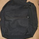 backpack black 12x16x6 JC Pennys outer zip pocket polyester book bag