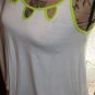 New cami blouse BOZZOLO women white green small rayon top 18"armpit to armpit