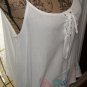 New embroidered cami tank blouse Mine womens clothing large tie front top hi lo