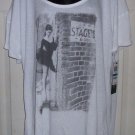New $34 open back roll cap sleeve blouse white XL dance top IDEOLOGY by MACY'S