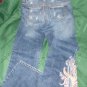 girls Juniors Women S.O. EMBROIDERED Destructed cotton Jeans SIZE 3 WAIST 30"