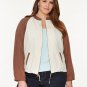 NEW $79 ball style jacket LANE BRYANT soft twill brown 1X plus coat top