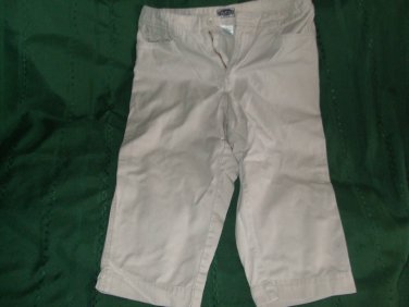 $30 khaki capri Women Essentials short pants SIZE 10 cotton hip 19" across w 15