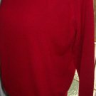 knit sweater long sleeve red WHITE STAG Misses knit crew neck shirt top large