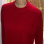 knit sweater long sleeve red WHITE STAG Misses knit crew neck shirt top large