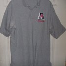 TOPS BLOUSE PLUS Polo Mens Univ ARIZONA L gray rib collar short sleeve shirt top