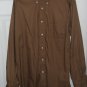 $40 Genuine Steve & Barrys mens button shirt long sleeve XL medium khaki brown