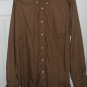 $40 Genuine Steve & Barrys mens button shirt long sleeve XL medium khaki brown