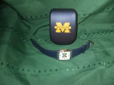 quartz wrist watch Licensed Michigan Wolverine case japan movt stainless steel