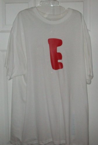 new Custom made cotton short sleeve tee shirt NEW top red "E" fruit loom XL