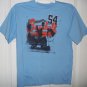 Boys XXL(18) light blue Faded Glory graphic baseball T shirt short sleeve cooton