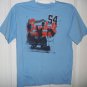 Boys XXL(18) light blue Faded Glory graphic baseball T shirt short sleeve cooton